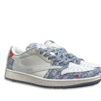 Men's Nike Fragment x Travis Scott x Gucci Air Jordan 1 Low Shoes