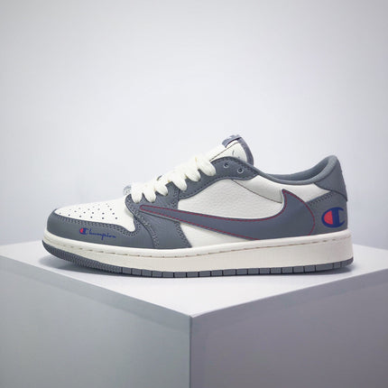 Men's Nike Travis Scott x Fragment Design x Air Jordan 1 Low OG Champion Shoes