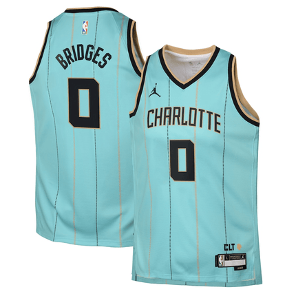Miles Bridges Charlotte Hornets 2024-2025 City Edition Swingman Teal Jersey