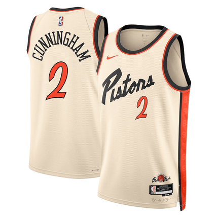 Cade Cunningham Detroit Pistons 2024-2025 City Edition Swingman Creme Jersey