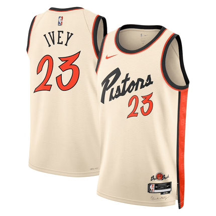 Jaden Ivey Detroit Pistons 2024-2025 City Edition Swingman Creme Jersey