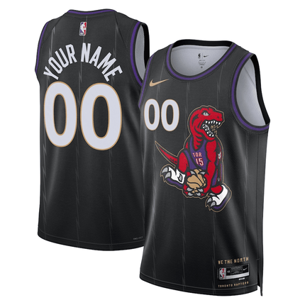 Custom Toronto Raptors 2024-2025 City Edition Swingman Black Jersey