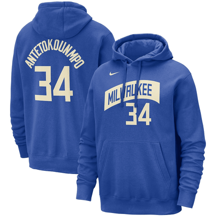 Giannis Antetokounmpo Milwaukee Bucks 2024-2025 City Edition Name & Number Hoodie