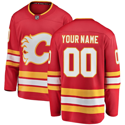 Custom Calgary Flames 2024-2025 Home Breakaway Red Jersey