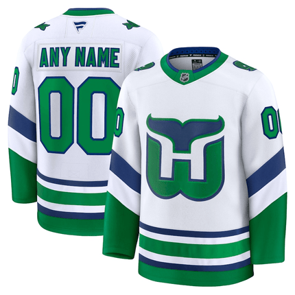 Custom Carolina Hurricanes 2024-2025 Throwback Premium White Jersey