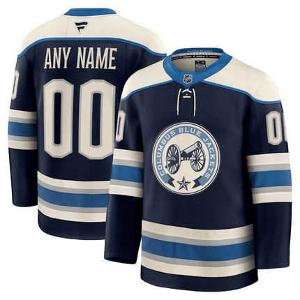 Custom Columbus Blue Jackets 2024-2025 Alternate Premium Navy Jersey