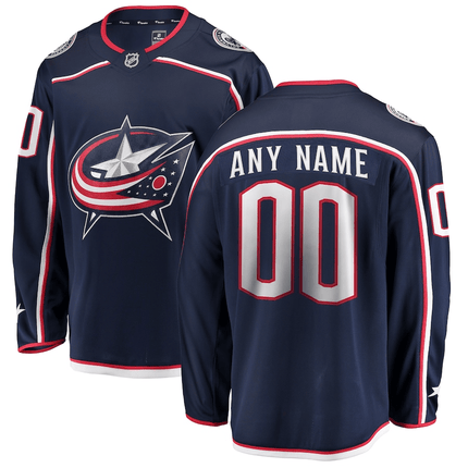 Custom Columbus Blue Jackets 2024-2025 Breakaway Navy Jersey