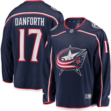 Justin Danforth Columbus Blue Jackets 2024-2025 Breakaway Navy Jersey