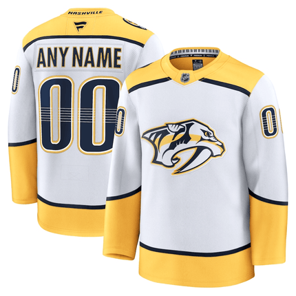 Custom Nashville Predators 2024-2025 Away Premium White Jersey