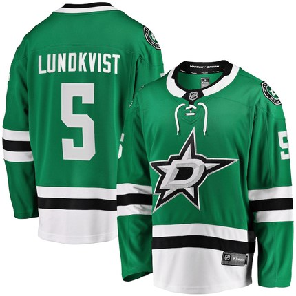 Nils Lundkvist Dallas Stars 2024-2025 Home Breakaway Kelly Green Jersey