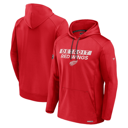 Detroit Red Wings 2024-2025 Pro Rink Red Fleece Pullover Hoodie