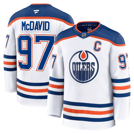 Connor McDavid Edmonton Oilers 2024-2025 Away Premium White Jersey