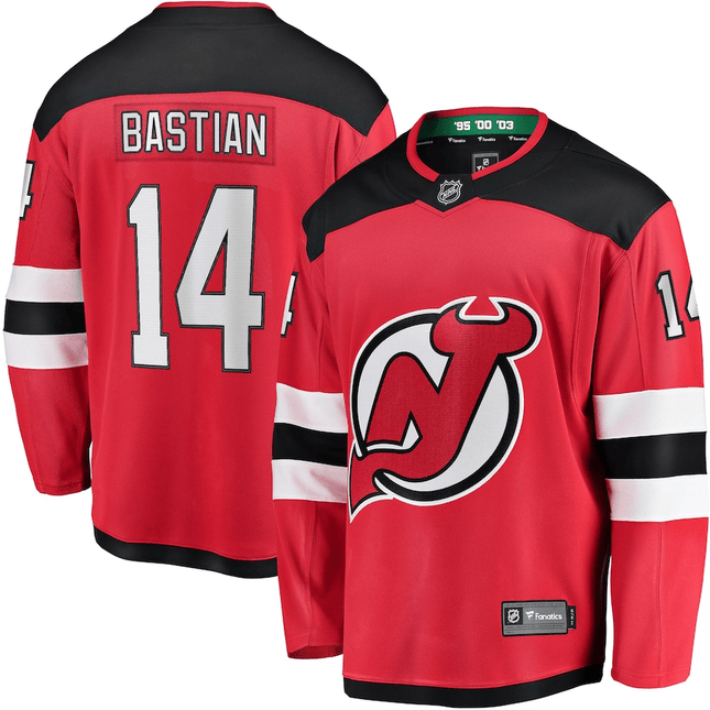 Nathan Bastian New Jersey Devils 2024-2025 Breakaway Red Jersey
