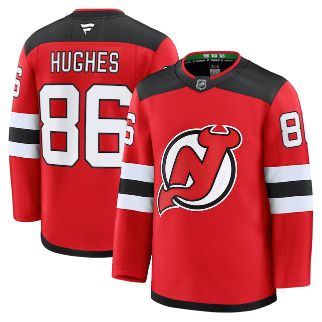 Jack Hughes New Jersey Devils 2024-2025 Home Premium Red Jersey