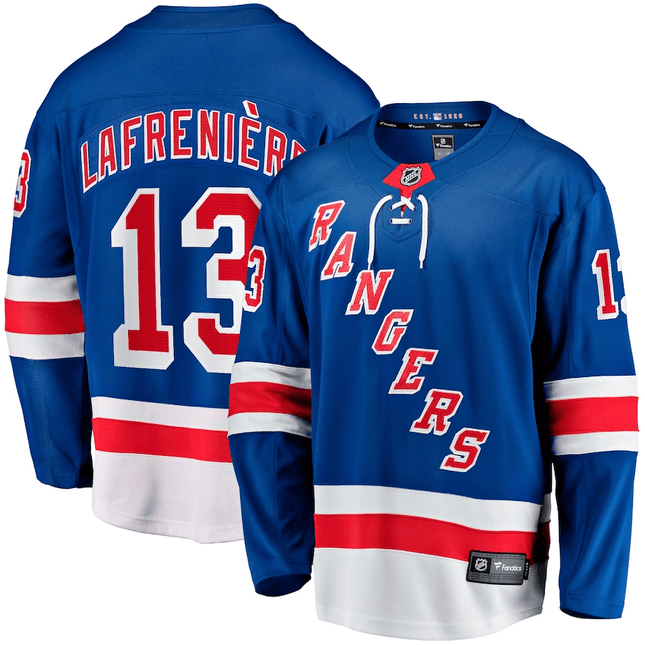 Alexis Lafreniere New York Rangers 2024-2025 Home Breakaway Blue Jersey