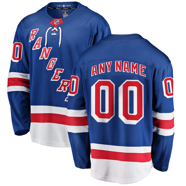 Custom New York Rangers 2024-2025 Home Breakaway Blue Jersey