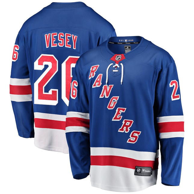 Jimmy Vesey New York Rangers 2024-2025 Home Breakaway Blue Jersey
