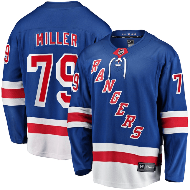 K'Andre Miller New York Rangers 2024-2025 Home Breakaway Blue Jersey