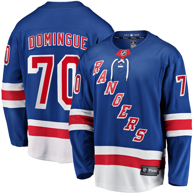Louis Domingue New York Rangers 2024-2025 Home Breakaway Blue Jersey