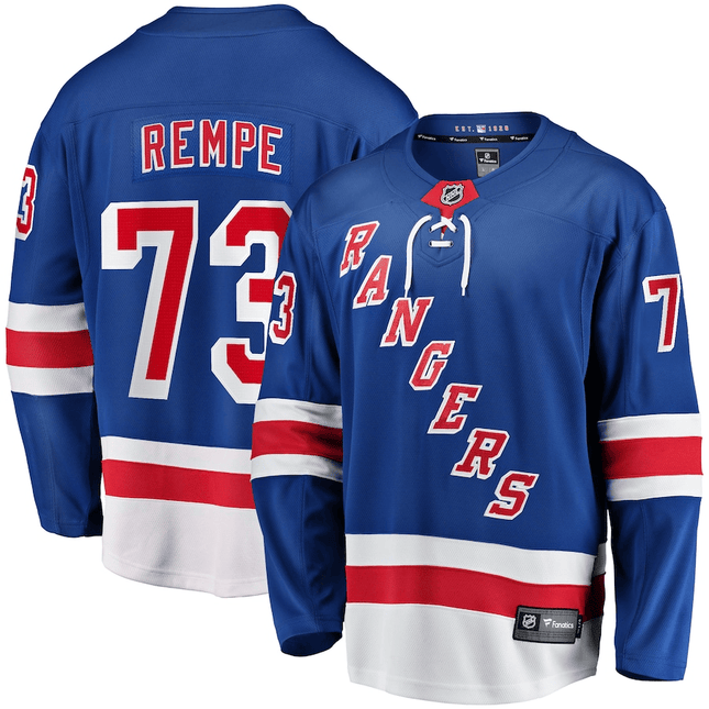 Matt Rempe New York Rangers 2024-2025 Home Breakaway Blue Jersey