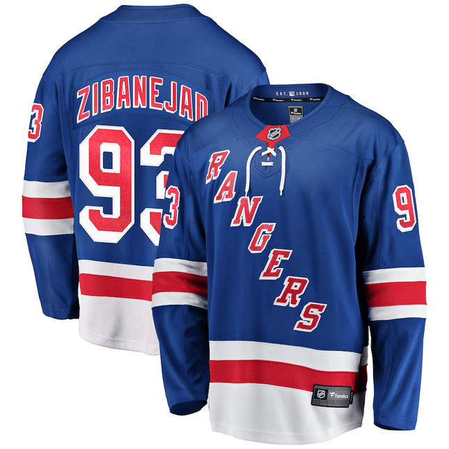 Mika Zibanejad New York Rangers 2024-2025 Home Breakaway Blue Jersey