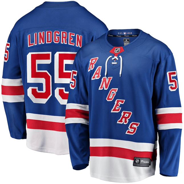 Ryan Lindgren New York Rangers 2024-2025 Home Breakaway Blue Jersey