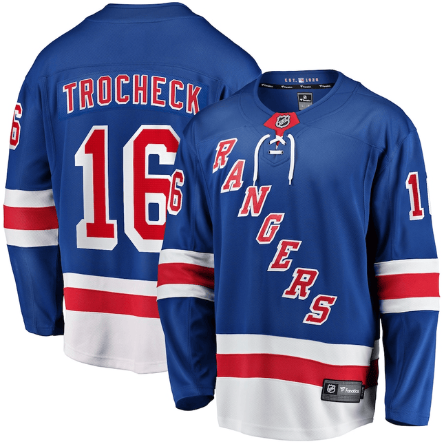 Vincent Trocheck New York Rangers 2024-2025 Home Breakaway Blue Jersey