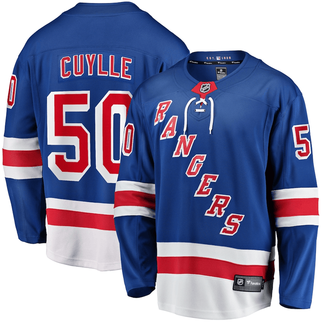 Will Cuylle New York Rangers 2024-2025 Home Breakaway Blue Jersey