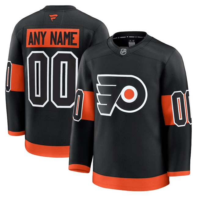 Custom Philadelphia Flyers 2024-2025 Alternate Breakaway Black Jersey