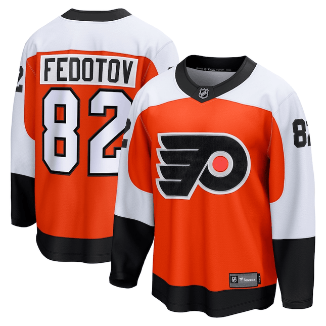 Ivan Fedotov Philadelphia Flyers 2024-2025 Home Premier Breakaway Orange Jersey