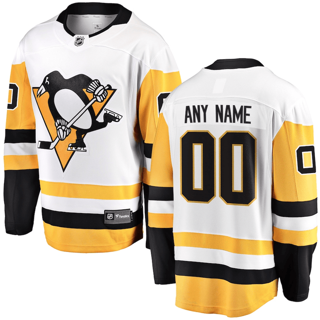 Custom Pittsburgh Penguins 2024-2025 Away Premier Breakaway White Jersey