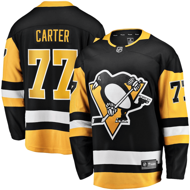 Jeff Carter Pittsburgh Penguins 2024-2025 Home Breakaway Black Jersey
