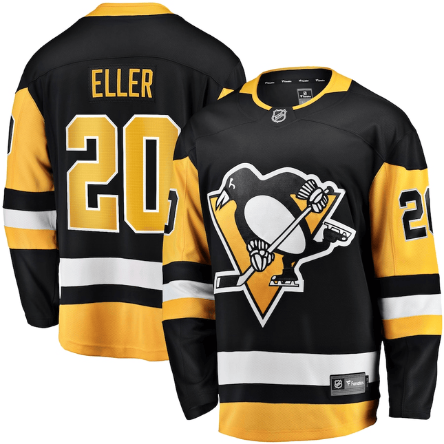 Lars Eller Pittsburgh Penguins 2024-2025 Home Breakaway Black Jersey