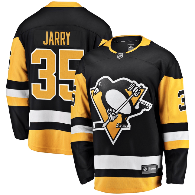 Tristan Jarry Pittsburgh Penguins 2024-2025 Home Breakaway Black Jersey