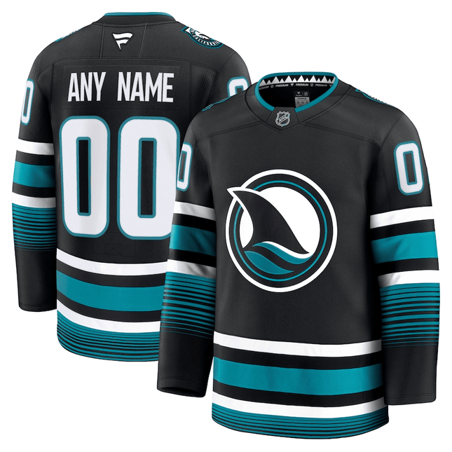 Custom San Jose Sharks 2024-2025 Alternate Premium Black Jersey