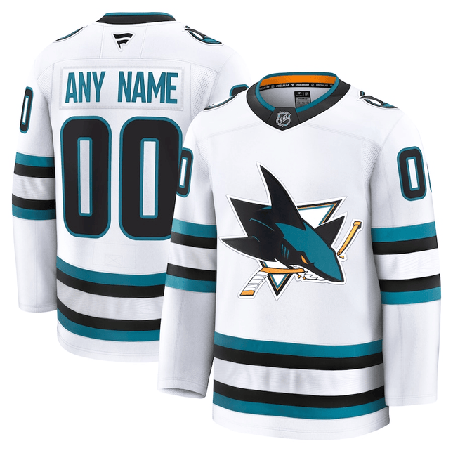 Custom San Jose Sharks 2024-2025 Away Premium White Jersey