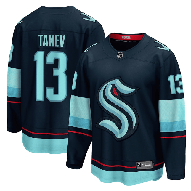 Brandon Tanev Seattle Kraken 2024-2025 Home Breakaway Deep Sea Blue Jersey