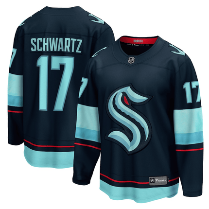 Jaden Schwartz Seattle Kraken 2024-2025 Home Breakaway Deep Sea Blue Jersey