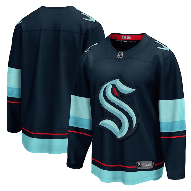Seattle Kraken 2024-2025 Home Breakaway Deep Sea Blue Jersey