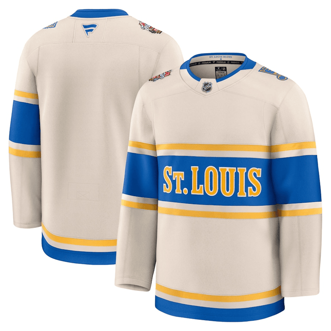 St. Louis Blues 2024-2025 Winter Classic Premium Cream Jersey