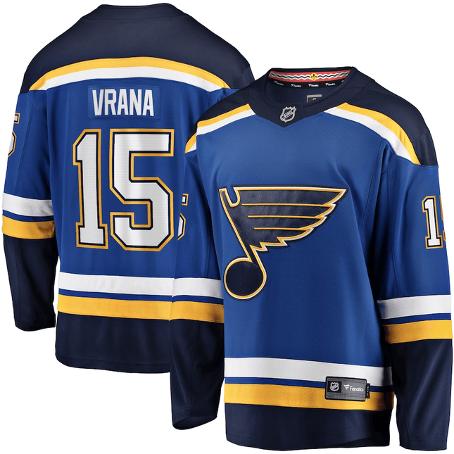 Jakub Vrana St. Louis Blues 2024-2025 Breakaway Home Blue Jersey