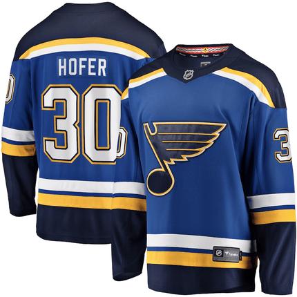 Joel Hofer St. Louis Blues 2024-2025 Breakaway Home Blue Jersey