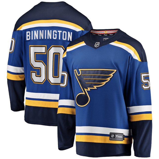Jordan Binnington St. Louis Blues 2024-2025 Breakaway Home Blue Jersey