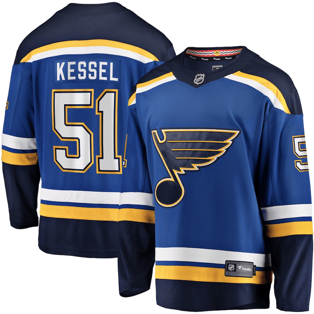 Matthew Kessel St. Louis Blues 2024-2025 Breakaway Home Blue Jersey