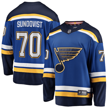 Oskar Sundqvist St. Louis Blues 2024-2025 Breakaway Home Blue Jersey