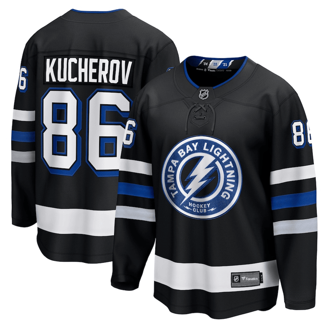 Nikita Kucherov Tampa Bay Lightning 2024-2025 Alternate Premier Breakaway Black Jersey