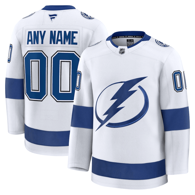 Custom Tampa Bay Lightning 2024-2025 Away Premium White Jersey