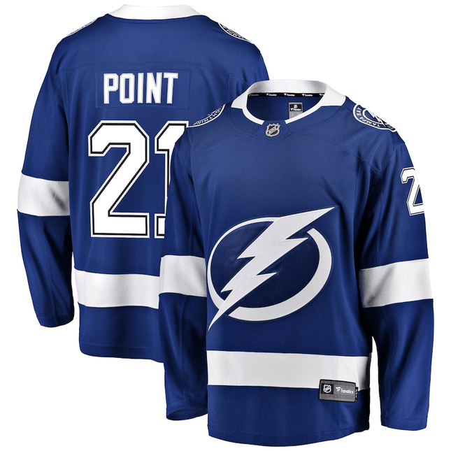 Brayden Point Tampa Bay Lightning 2024-2025 Home Breakaway Blue Jersey