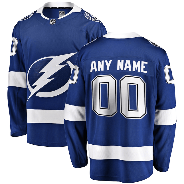 Custom Tampa Bay Lightning 2024-2025 Home Breakaway Blue Jersey