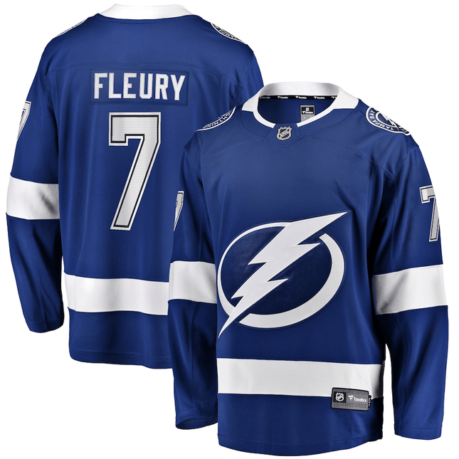 Haydn Fleury Tampa Bay Lightning 2024-2025 Home Breakaway Blue Jersey